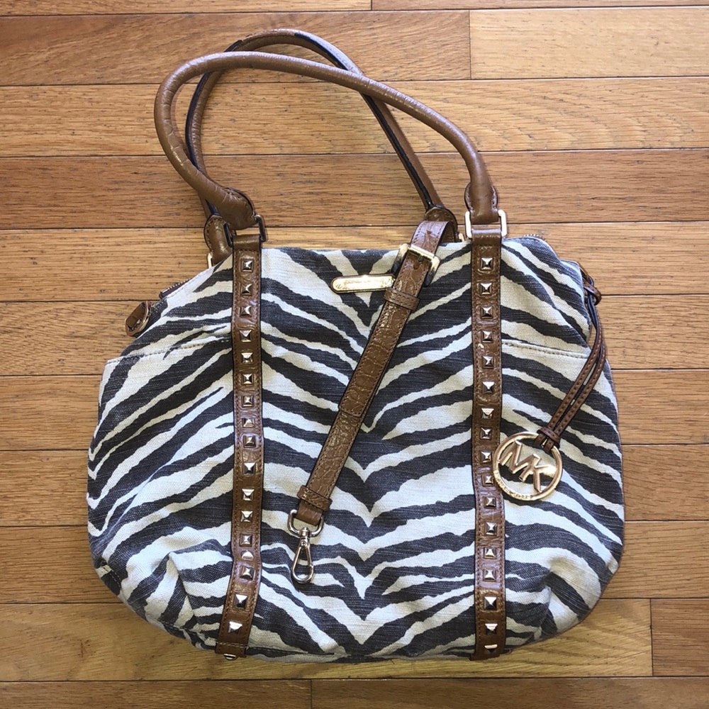 Michael Kors Zebra Studded Purse
